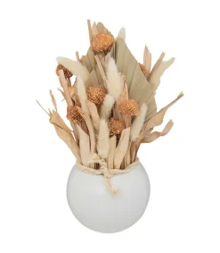 Atmosphera - Composition de fleurs séchées vase en céramique d. 10 x h. 25 cm Discount