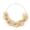 Atmosphera Bouquets De Fleurs | - Couronne de fleurs séchées beige et blanc d 36cm