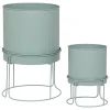 Atmosphera Createur D'interieur - 2 pots "aze" vert céladon d30 x44,3cm New