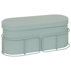 Atmosphera Createur D'interieur Vases Et Coupes | - 2 pots "aze" lin d30 x44,3cm