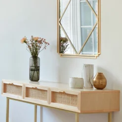 Atmosphera Createur D'interieur - Vase bouteille "line" - verre fumé h25 cm Discount