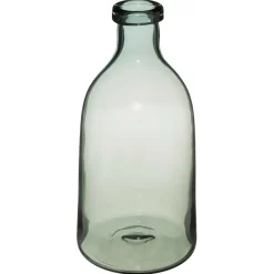 Atmosphera Createur D'interieur Vases Et Coupes | - Vase bouteille "house" - verre - gris - h29 cm