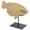 Atmosphera Createur D'interieur - Statuette poisson "océane" doré h25cm Outlet