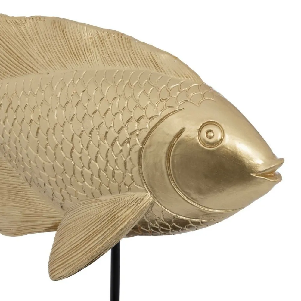 Atmosphera Createur D'interieur - Statuette poisson "océane" doré h25cm Outlet