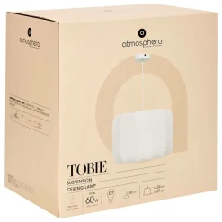 Atmosphera Createur D'interieur - Suspension "tobie" coton blanc d37cm Hot