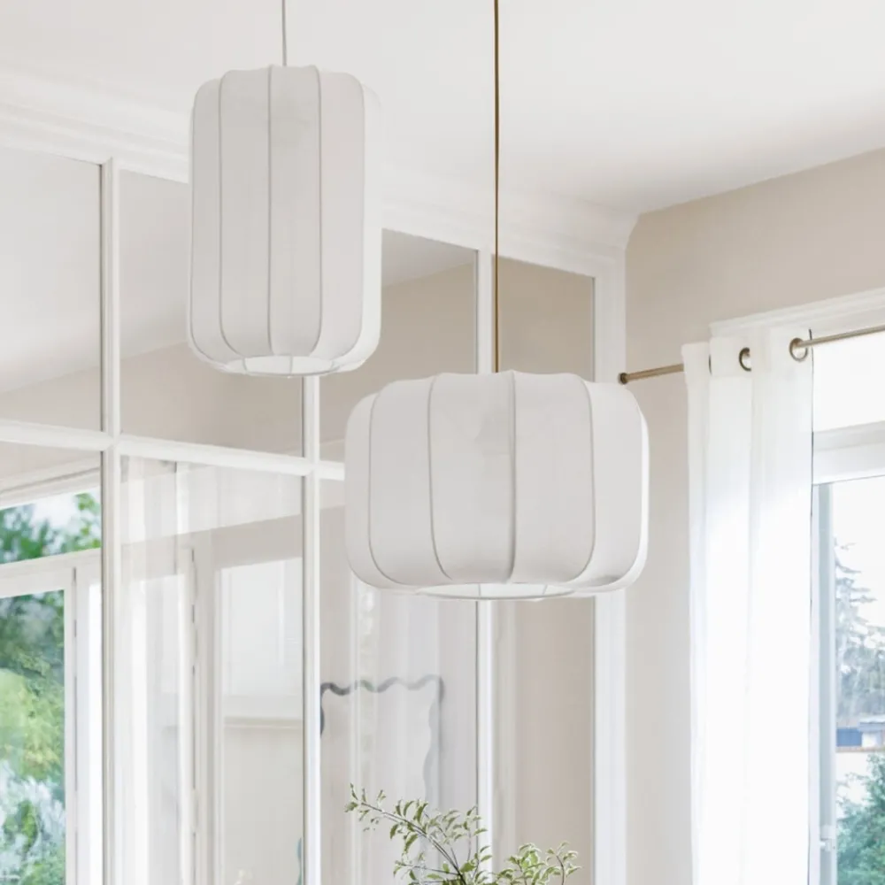 Atmosphera Createur D'interieur - Suspension "tobie" coton blanc d37cm Hot