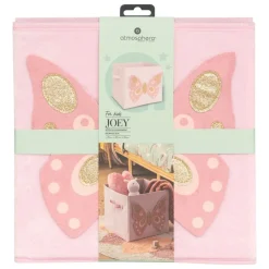 Atmosphera Createur D'interieur - Boîte de rangement enfant papillon "joey" rose 29x29cm