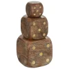 Atmosphera Createur D'interieur Objets De Décoration | - Déco à poser 3 dés "roger" manguier caramel 10x10x10cm
