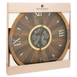 Atmosphera Createur D'interieur - Horloge "keane" marron d63,5cm Outlet