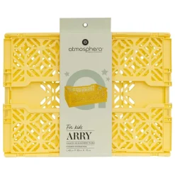 Atmosphera Createur D'interieur - Cagette pliante "arry" jaune 40x30x15cm Sale
