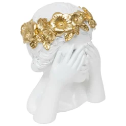 Atmosphera Createur D'interieur Objets De Décoration | - Buste de femme "wild" résine blanc h22cm