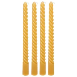 Atmosphera Createur D'interieur - 4 bougie-bâtons "twist many" jaune 180g Sale