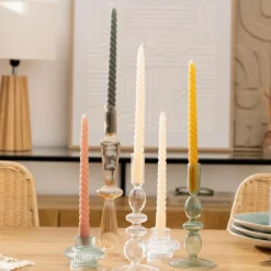 Atmosphera Createur D'interieur - 4 bougie-bâtons "twist many" vert 180g Discount