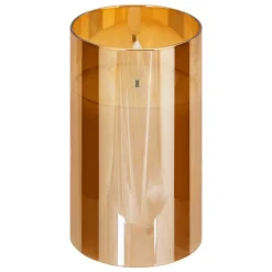 Atmosphera Createur D'interieur - Coffret 3 bougies led sena verre ambre d75cm New