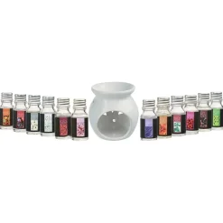 Atmosphera Createur D'interieur Bougies, Senteurs Et Bien-Être | - Brûle - parfum et lot de 12 huiles - 10ml