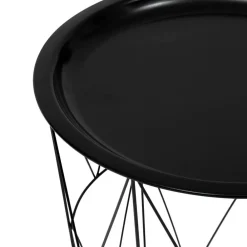 Atmosphera Createur D'interieur Mobilier D'Intérieur | - Table d’appoint "kumi" noir 40x37x37cm