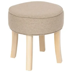 Atmosphera Createur D'interieur Mobilier D'Intérieur | - Tabouret "adriel" peuplier beige d35x35cm