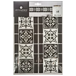 Atmosphera Createur D'interieur - Sticker - carrelage - noir - 25x30 - 5 cm Outlet