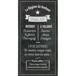Atmosphera Createur D'interieur - Sticker "bonheur" - noir et blanc - 32x60 cm Discount