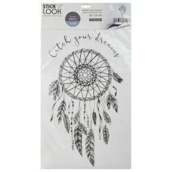 Atmosphera Createur D'interieur Décoration Créative | - Sticker "attrape rêves" - noir et blanc - 32x50 cm