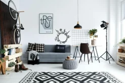 Atmosphera Createur D'interieur Décoration Créative | - Sticker "monde" - noir et blanc - 60x60 cm