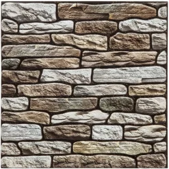 Atmosphera Createur D'interieur Décoration Créative | - Lot de 2 stickers - carrelage - gris taupe - 30x30 cm