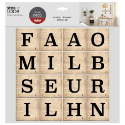 Atmosphera Createur D'interieur Décoration Créative | - Sticker - lettres en relief - 41x41 cm