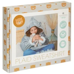 Atmosphera Createur D'interieur Enfants | - Plaid sweatshirtshirtshirt capuche "ours" - gris
