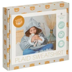 Atmosphera Createur D'interieur Enfants | - Plaid sweatshirtshirtshirt capuche "ours" - gris