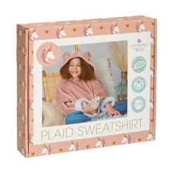 Atmosphera Createur D'interieur Enfants | - Plaid sweatshirtshirtshirt capuche "licorne" - rose