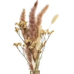 Atmosphera Createur D'interieur - Composition fleurs séchées automne métal doré rose h40cm Discount