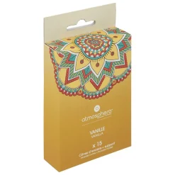 Atmosphera Createur D'interieur Bougies, Senteurs Et Bien-Être | - Lot de 15 cônes d'encens avec support "taly" - vanille