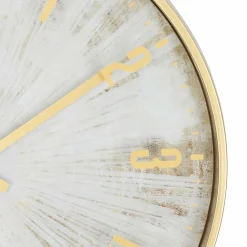 Atmosphera - Horloge effet patiné - diam 30 cm - gris et doré Discount