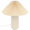 Atmosphera - Lampe cylindre en céramique - h. 38 cm - beige Clearance