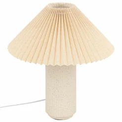 Atmosphera - Lampe cylindre en céramique - h. 38 cm - beige Clearance