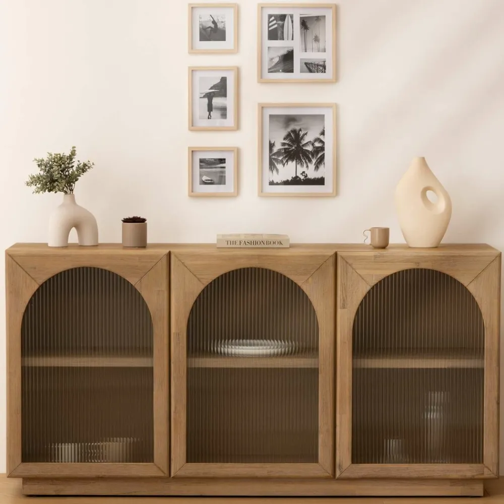 Atmosphera - Lot de 5 cadres photos en bois - beige Online