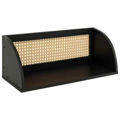 Atmosphera - Étagère murale en cannage - noir et beige Online