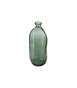 Atmosphera Vases Et Coupes | - Vase bouteille en verre recyclé vert kaki h 35 cm
