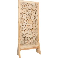 Aubry Gaspard - Paravent en sapin sculpté sur socle omega Hot