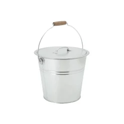 Aubry Gaspard - Seau à pellets ou cendres en métal galvanisé rond 10 litres