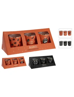 Basics Fête Et Anniversaire | - 2 bougies aromatiques d'halloween, couleurs assorties.