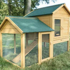 Bb Loisir - Cage clapier enclos lapin extérieur en bois haute qualité pour lapins petits animaux- modèle : 035 ranch 152 x 98 x 118 cm Outlet