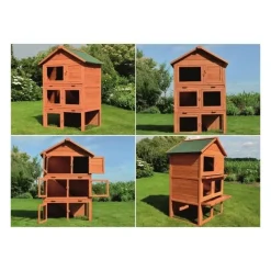 Bb Loisir - Cage clapier enclos pour lapins 106 x 83 x 160 cm-modele 029 jumbo