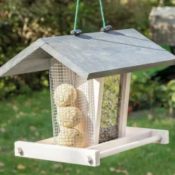 Bb Loisir Oiseaux Du Jardin | - Mangeoire oiseaux extérieur à suspendre pour oiseaux sauvages pour jardin balcon distributeur de graines«324 cabane gris blanc»