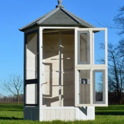 Bb Loisir - Voliere cage a oiseaux en bois de haute qualite 100 x 180 x 100 cm modele luise 309 Online