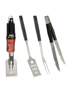 Bbq Collection Barbecues Et Planchas | - Ensemble d'ustensiles de barbecue noir 3 pièces -