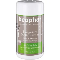 Beaphar Hygiène Et Soins|Hygiène Et Soins | - Lingettes nettoyantes yeux, oreilles,pelage pour chien,chat : par 100