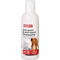 Beaphar - Shampooing antiparasitaire chien et chat Anti-puces et tiques : 200 ml Sale