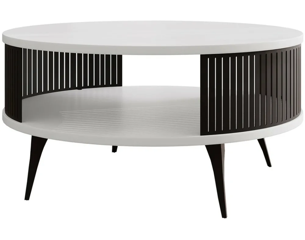 Best Mobilier - Forini - table basse - blanc et noir - 75 cm Hot