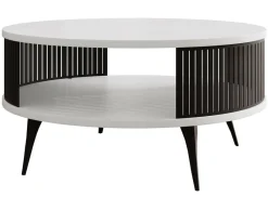 Best Mobilier - Forini - table basse - blanc et noir - 75 cm Hot